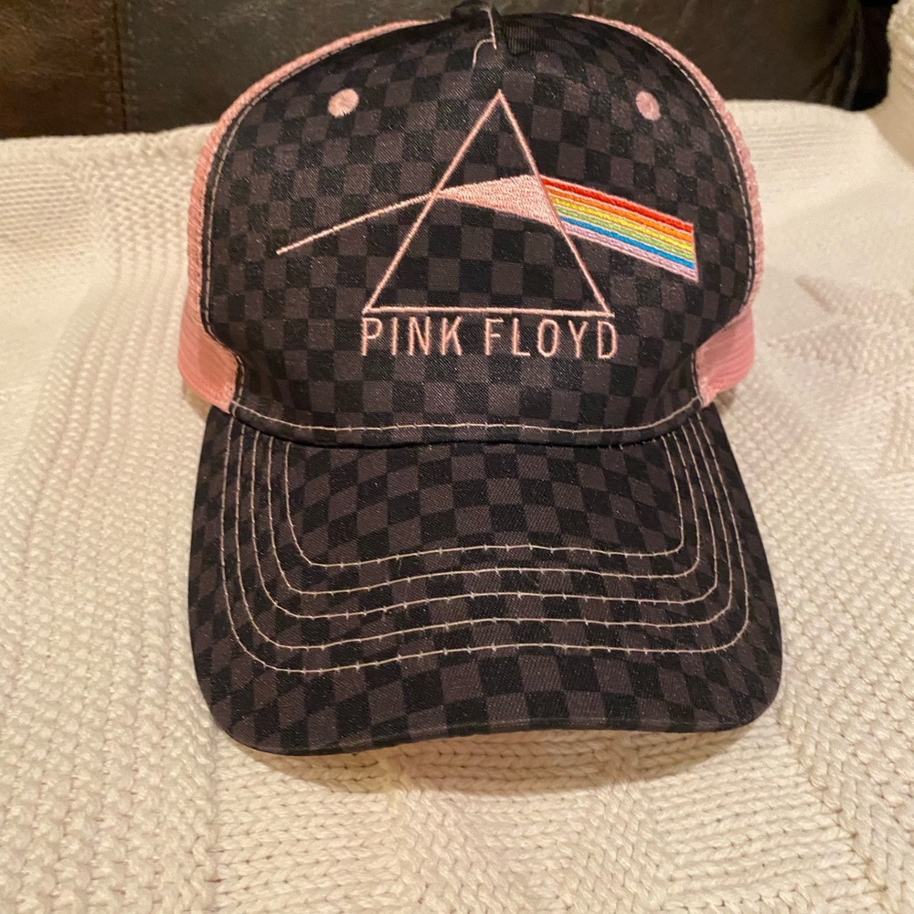 Pink Floyd Checkered Cap - Black and Pink